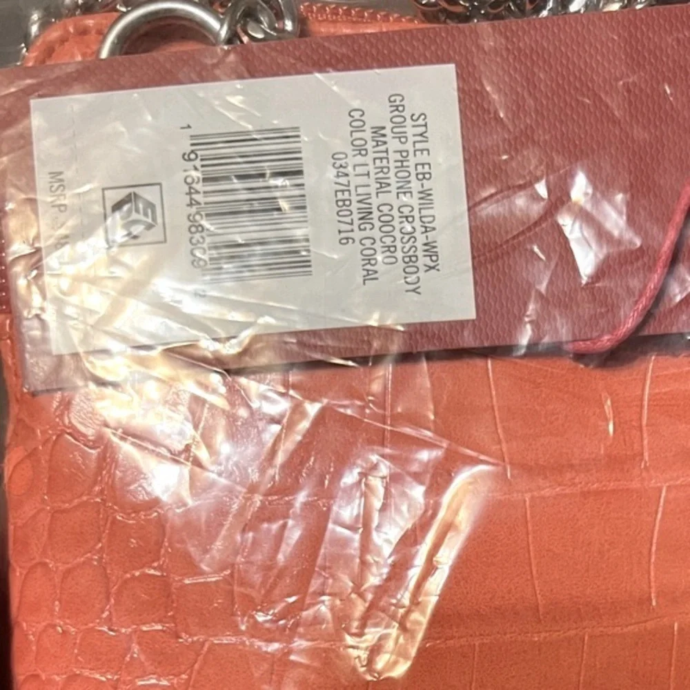 ENZO ANGIOLINI Coral Phone / Crossbody Purse Zip  $48 Versatile Crocodile
